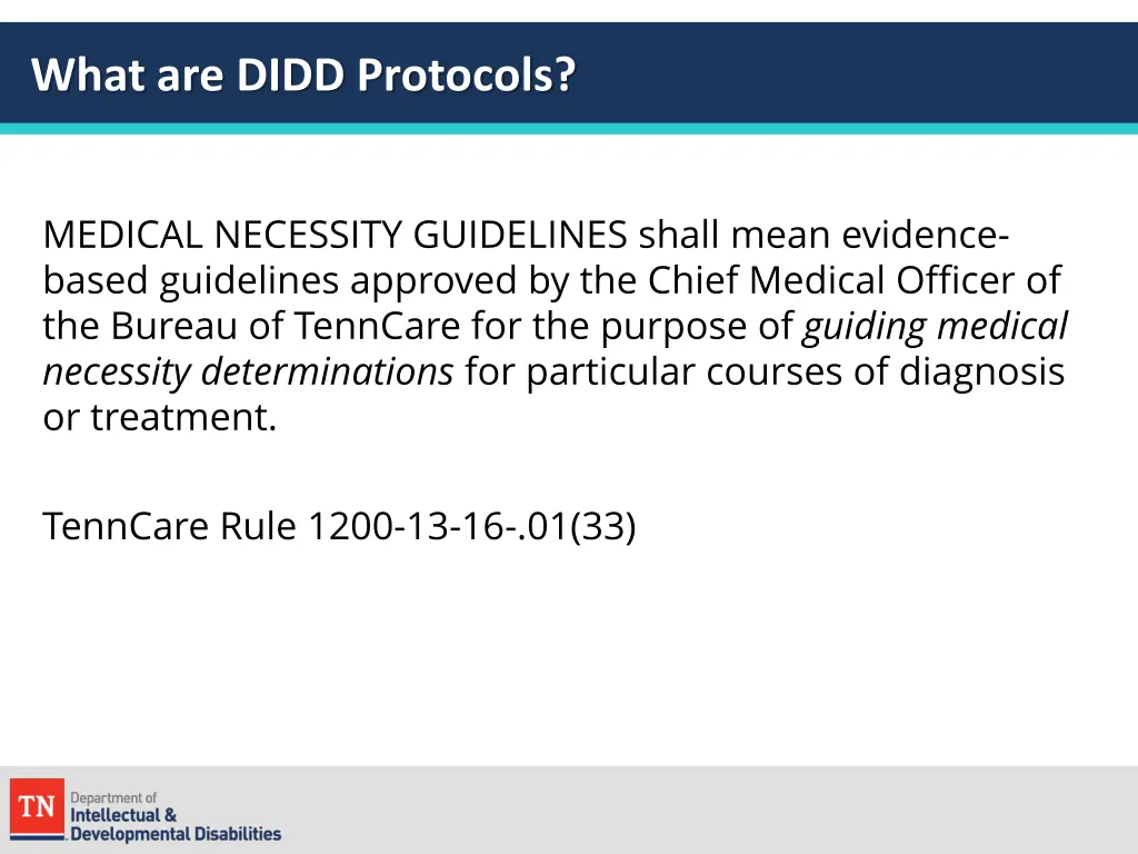 what are didd protocols