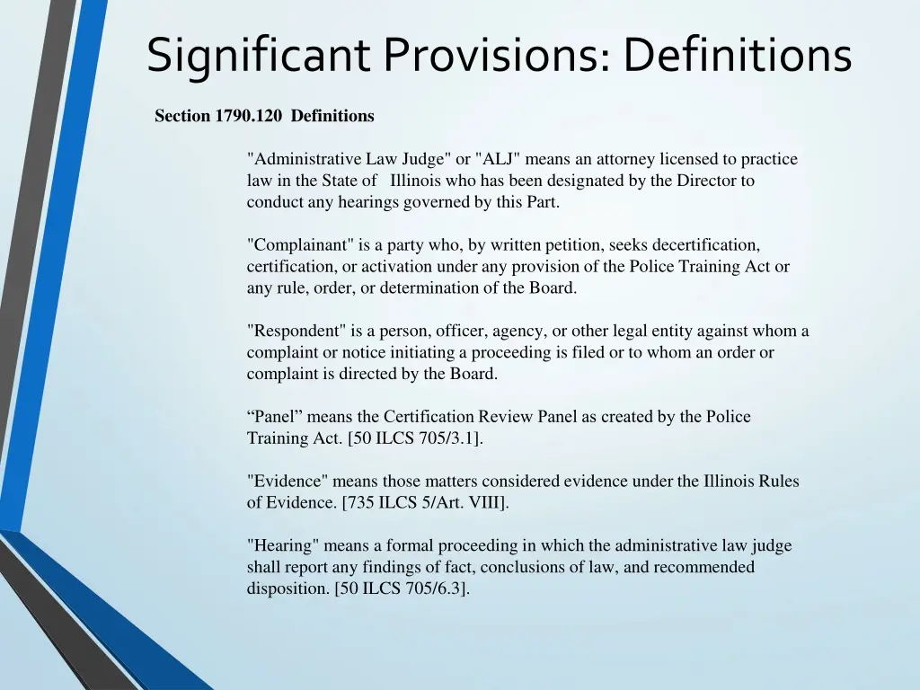 significant provisions definitions