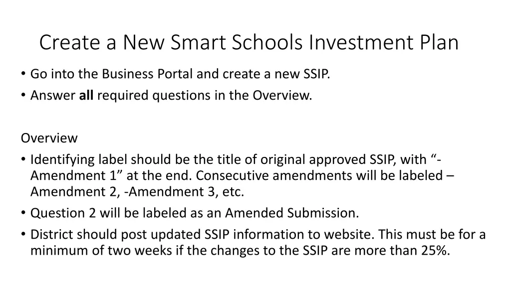 create a new smart schools investment plan
