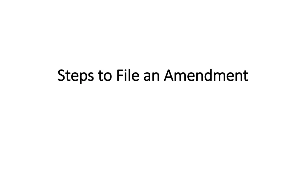 steps to file an amendment steps to file