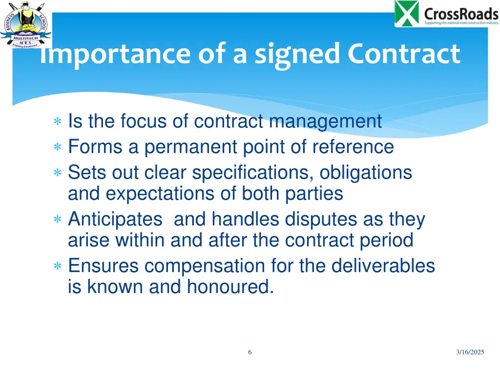 importance of a signed contract