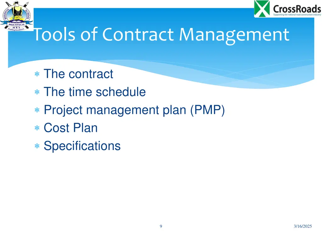 tools of contract management