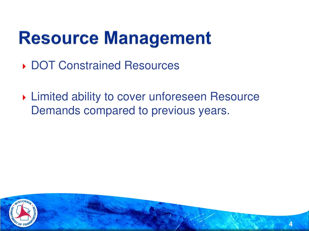 dot constrained resources