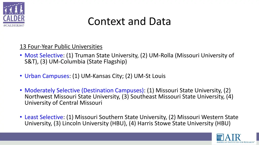 context and data