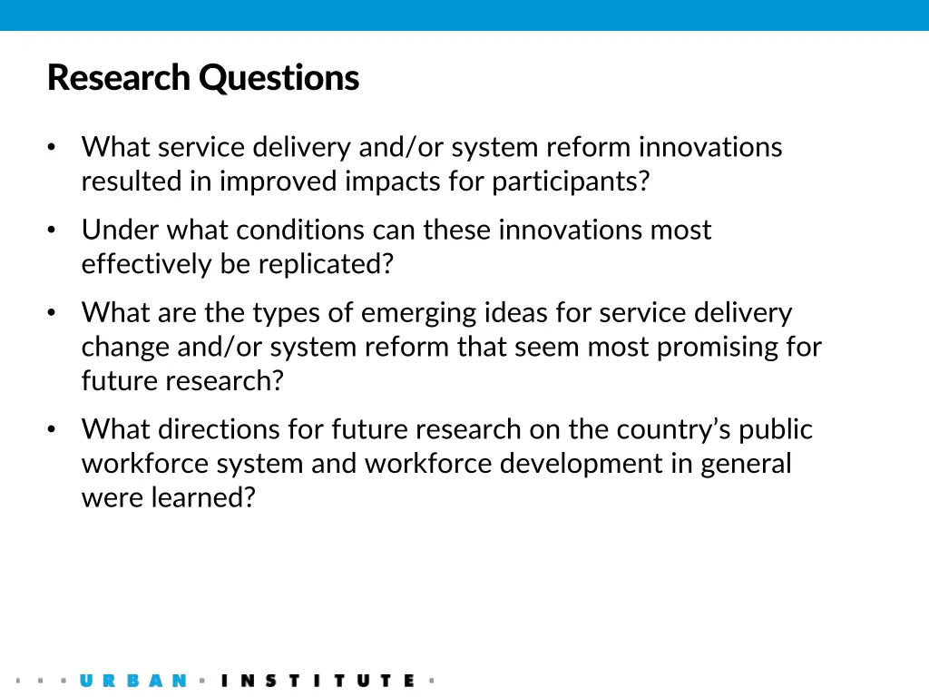 research questions