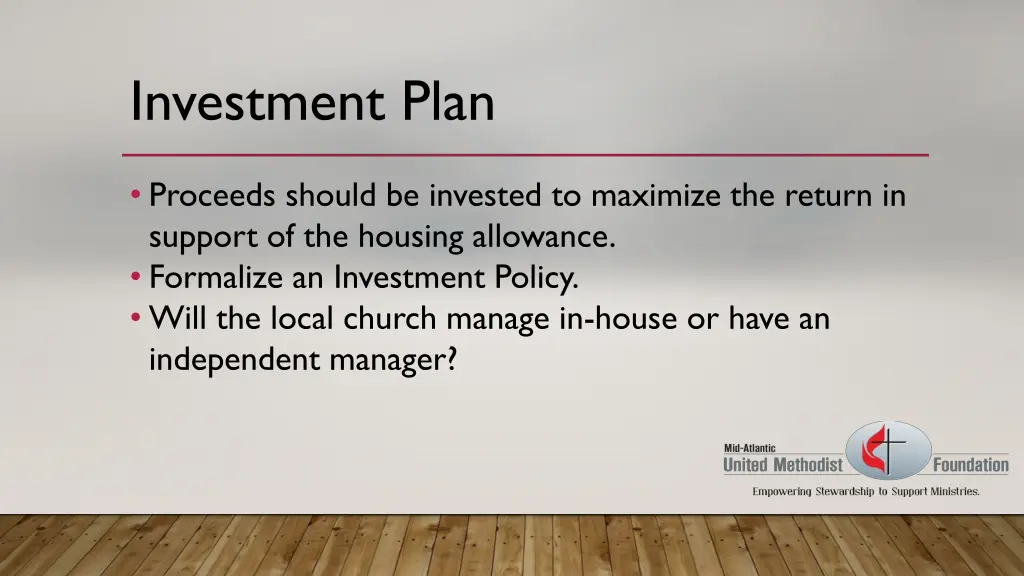 investment plan