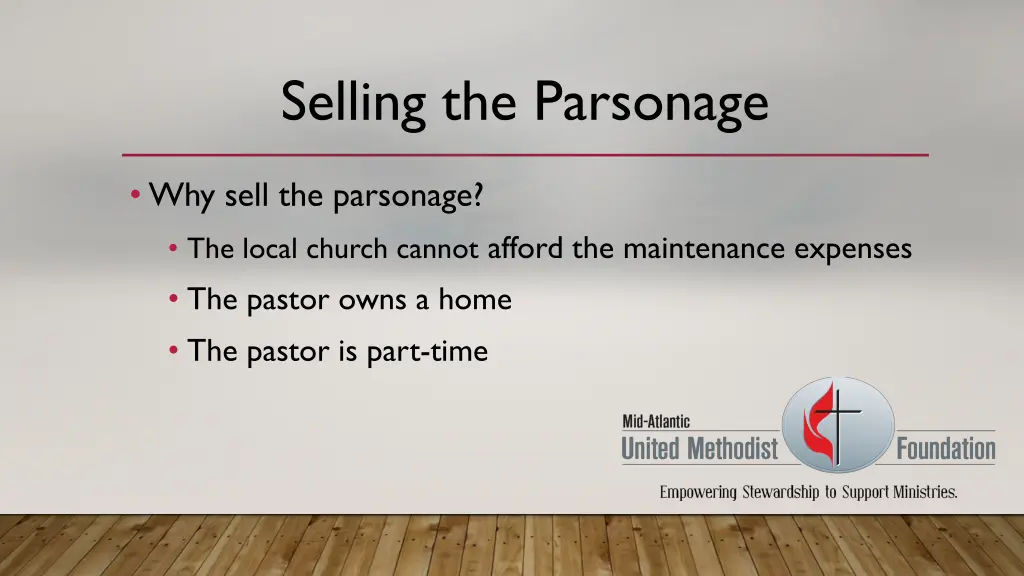 selling the parsonage 1