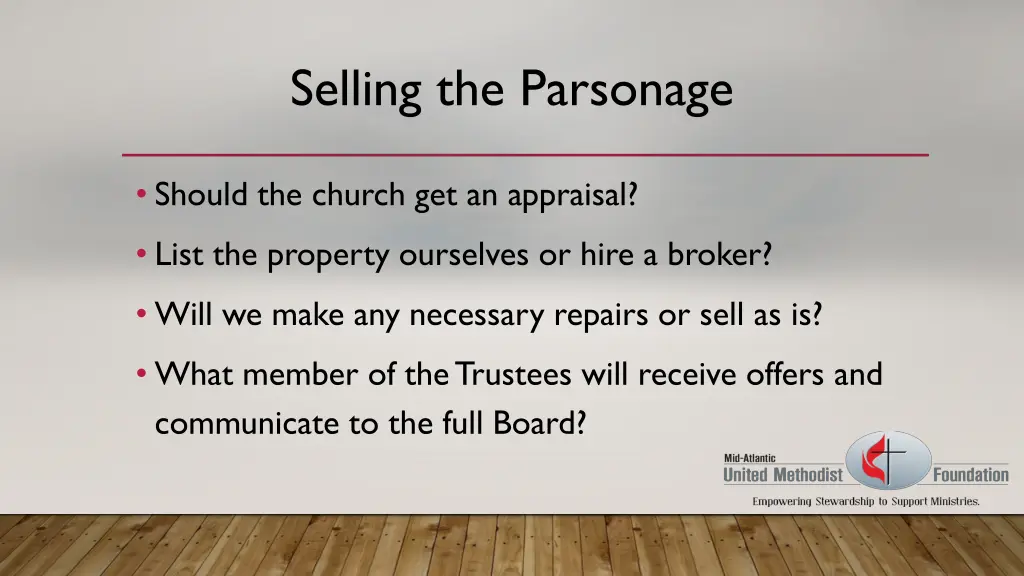 selling the parsonage 5
