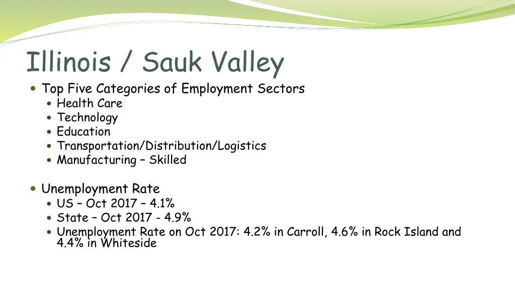 illinois sauk valley top five categories