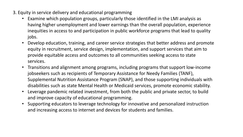 3 equity in service delivery and educational