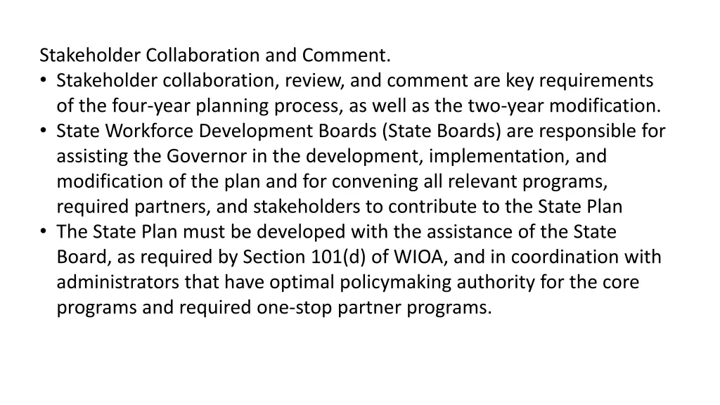 stakeholder collaboration and comment stakeholder