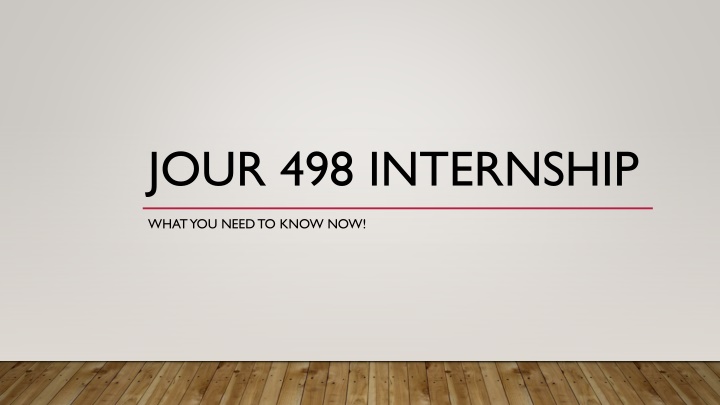 jour 498 internship