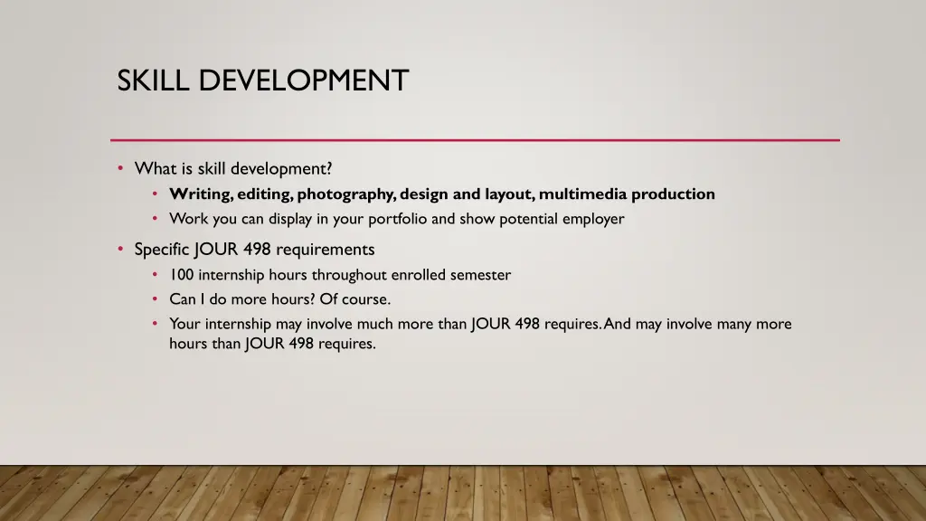 skill development