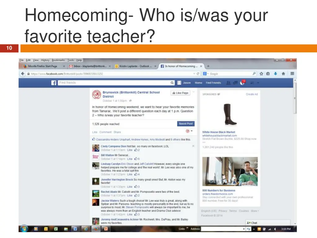 homecoming who is was your favorite teacher