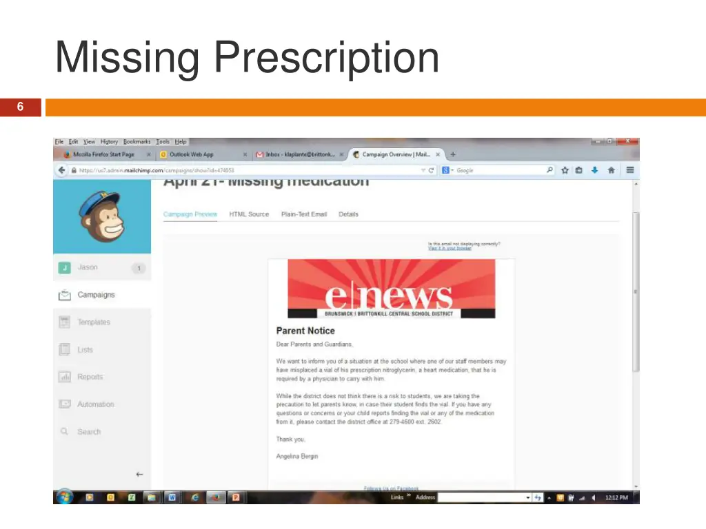 missing prescription