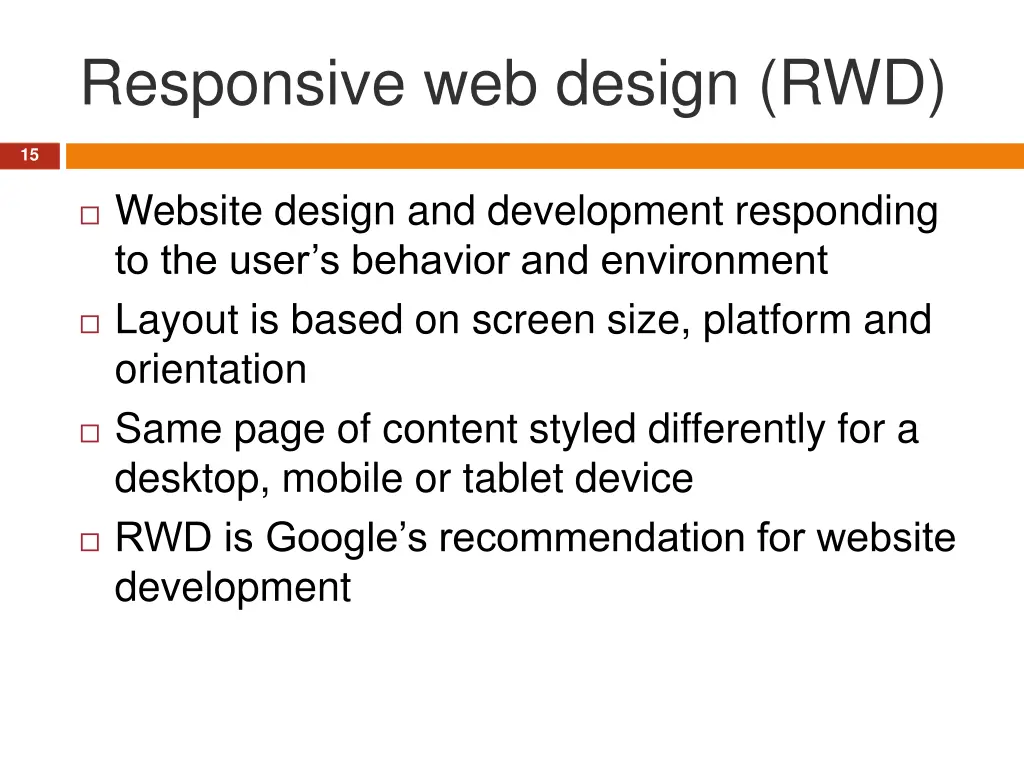 responsive web design rwd