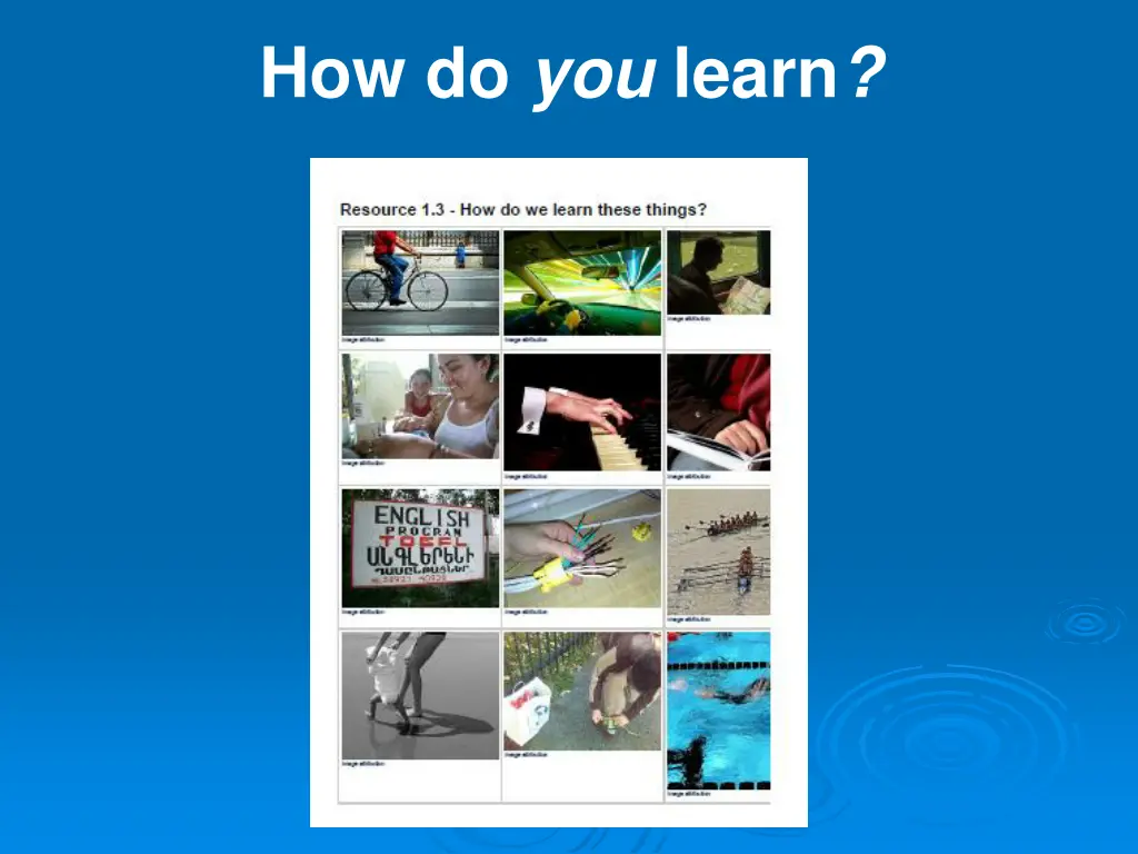 how do you learn 1