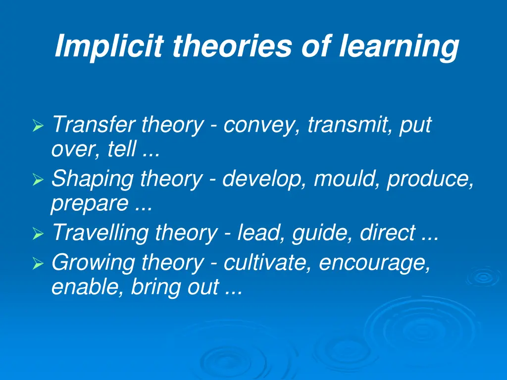 implicit theories of learning