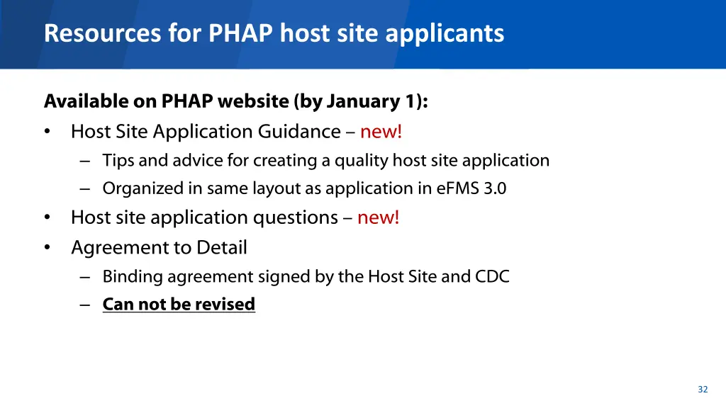 resources for phap host site applicants