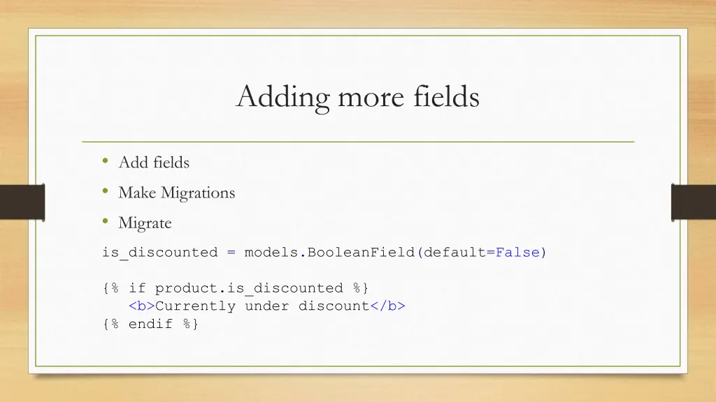 adding more fields