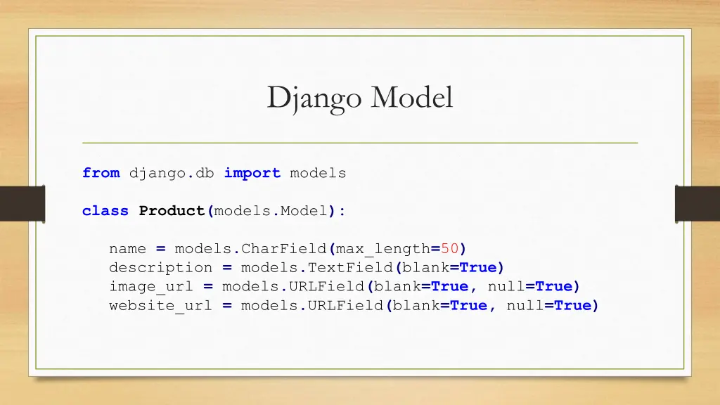 django model