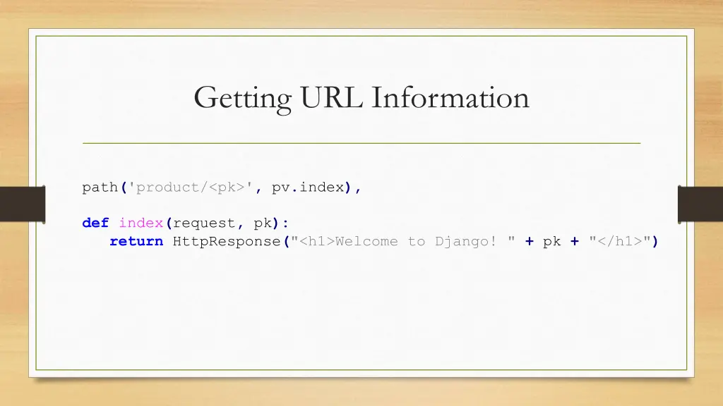 getting url information