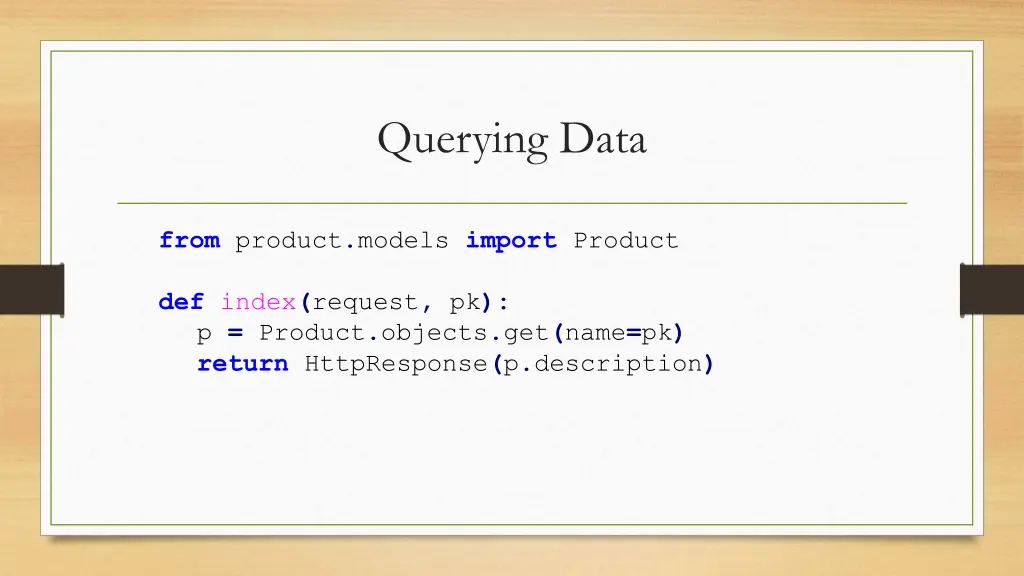 querying data
