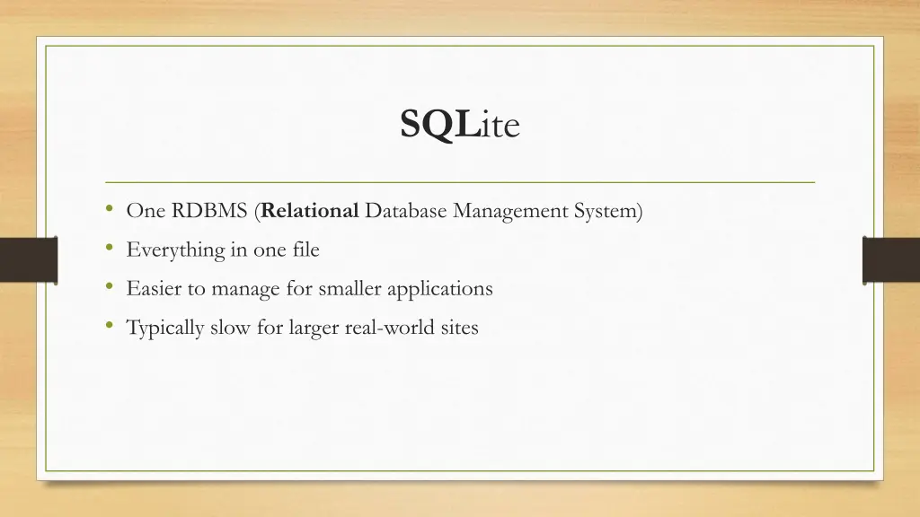 sql ite