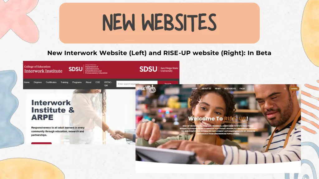 new interwork website left and rise up website