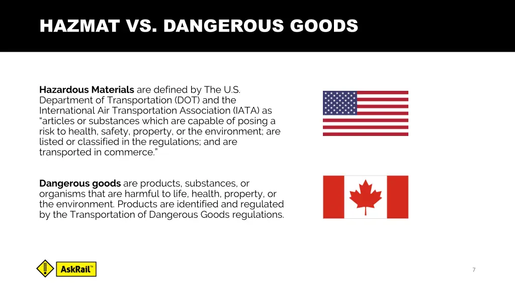 hazmat vs dangerous goods
