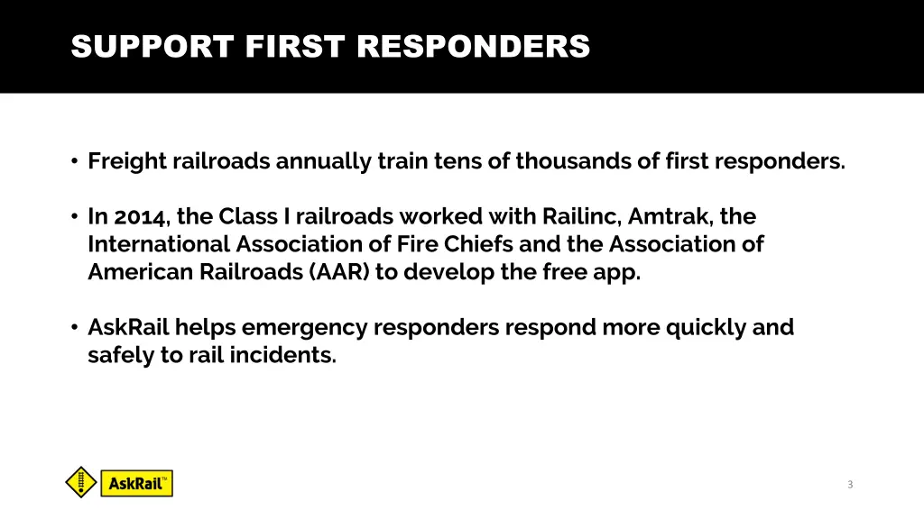 support first responders