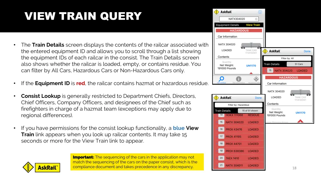 view train query