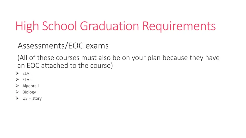 high school graduation requirements 1