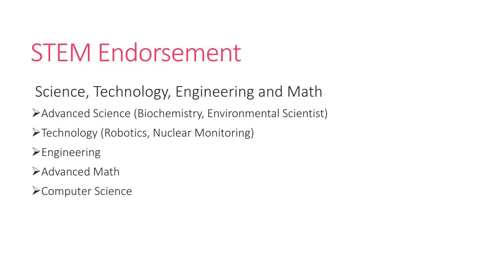 stem endorsement