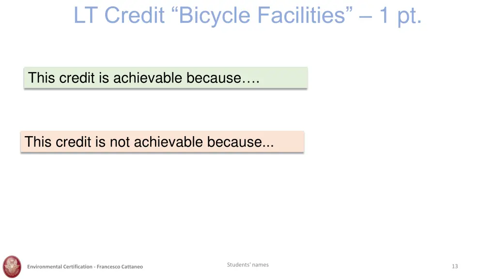 lt credit bicycle facilities 1 pt 1