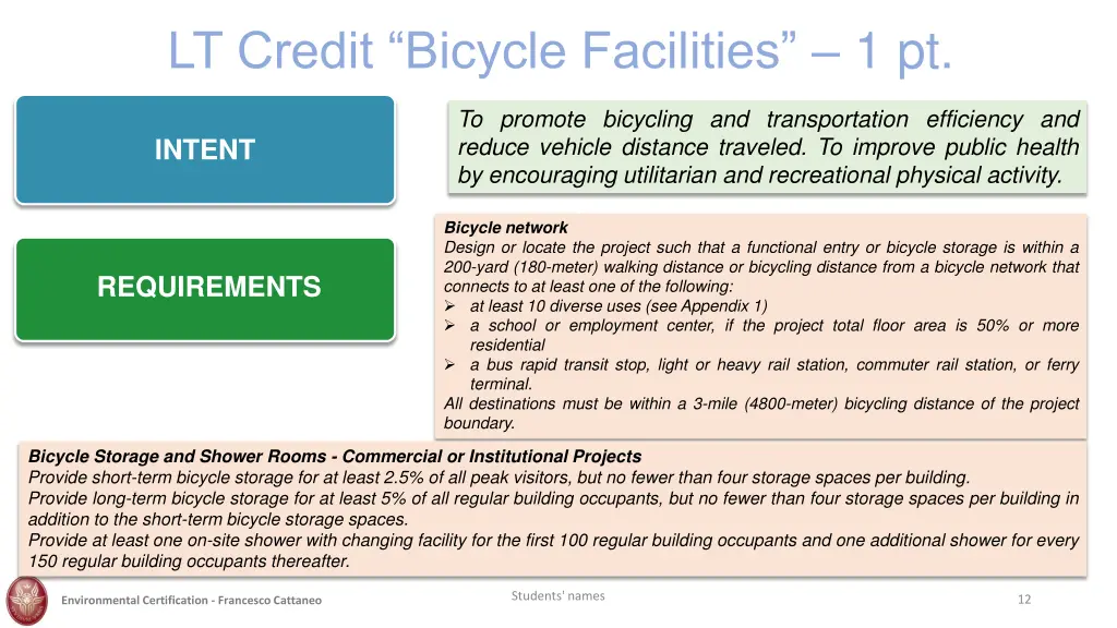 lt credit bicycle facilities 1 pt