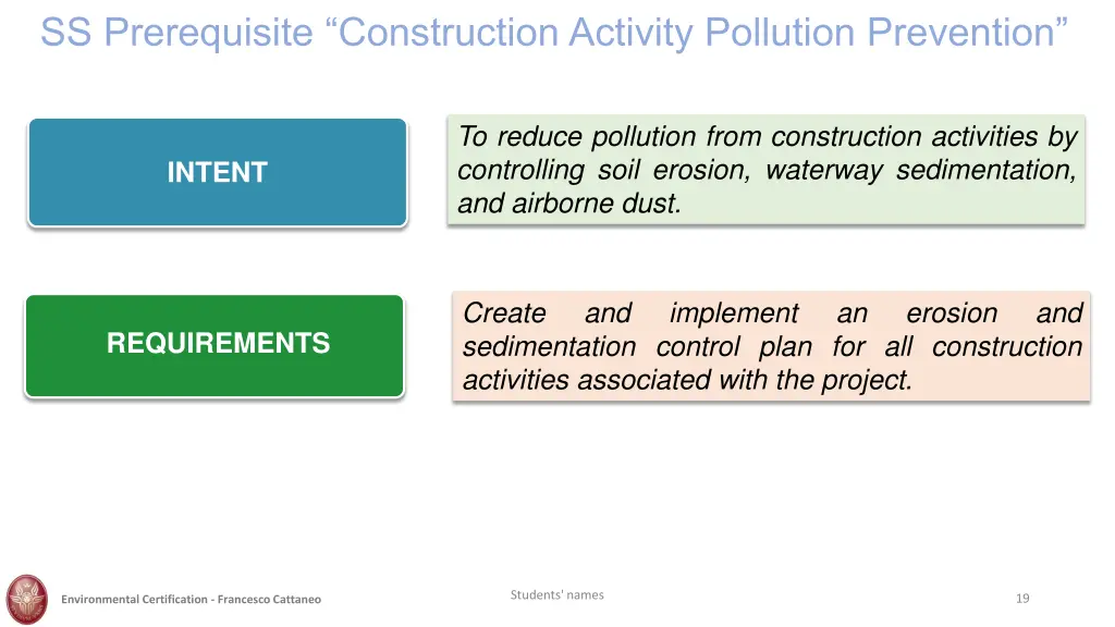 ss prerequisite construction activity pollution