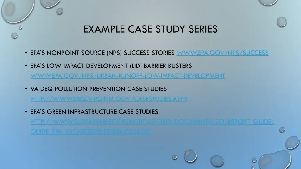 example case study series