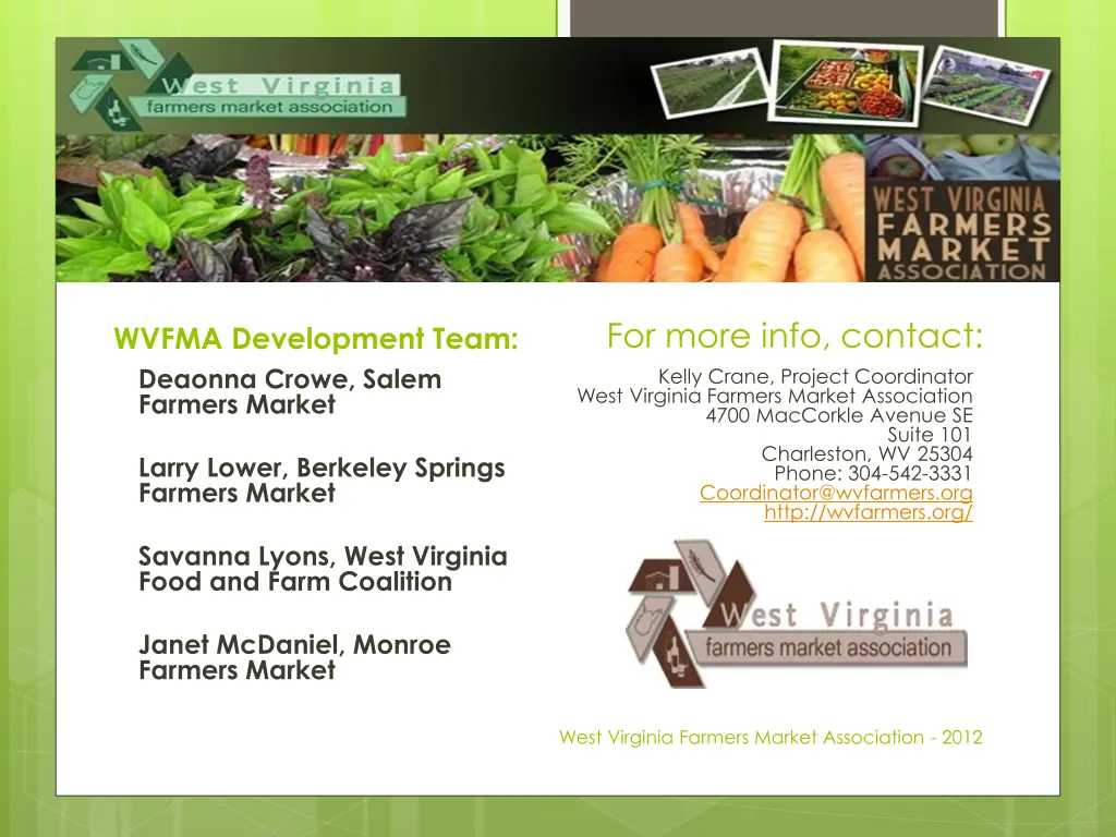 wvfma development team deaonna crowe salem