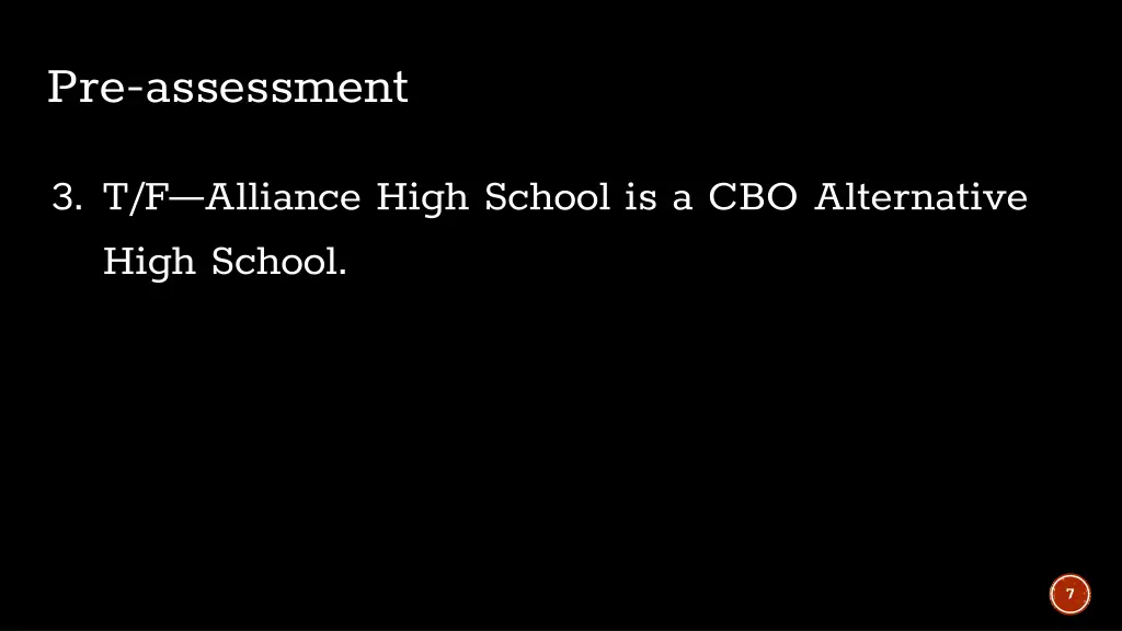 pre assessment 2
