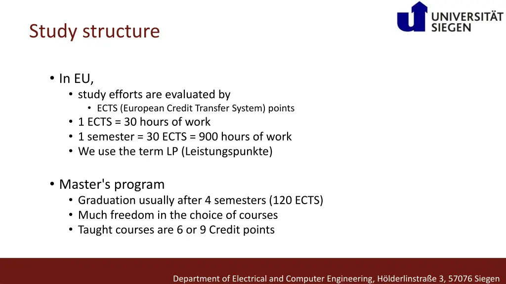 study structure