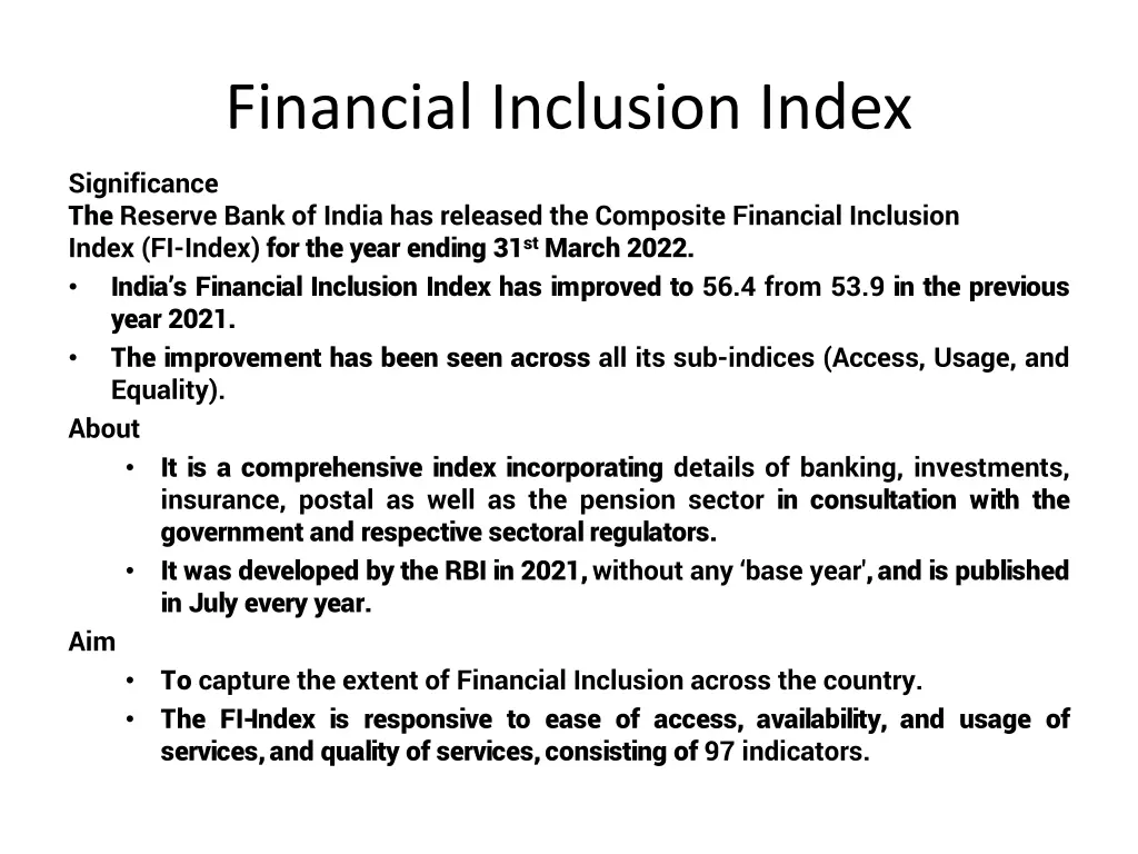 financial inclusion index