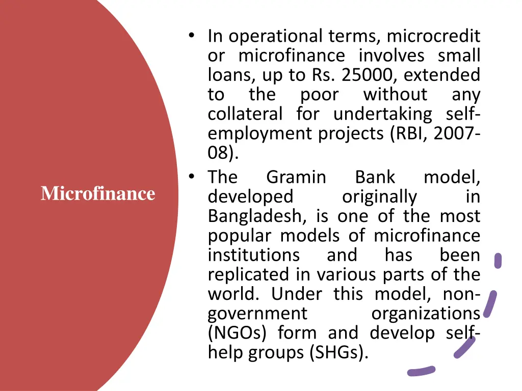 in operational terms microcredit or microfinance