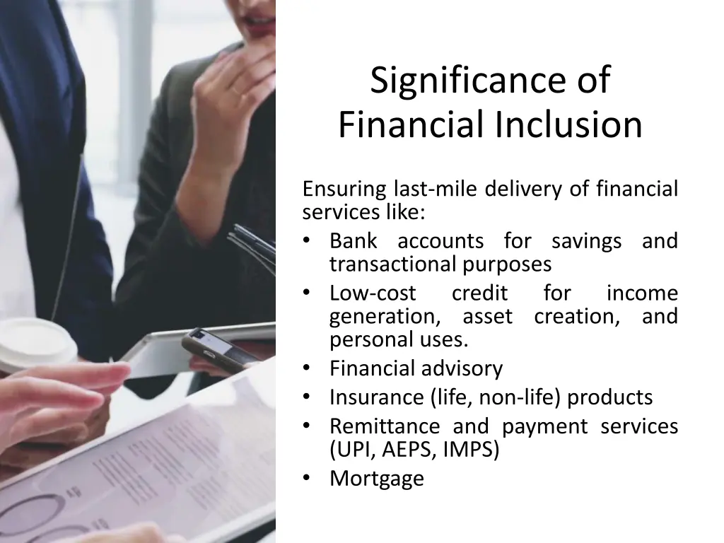 significance of financial inclusion