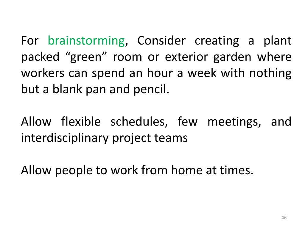 for brainstorming consider creating a plant