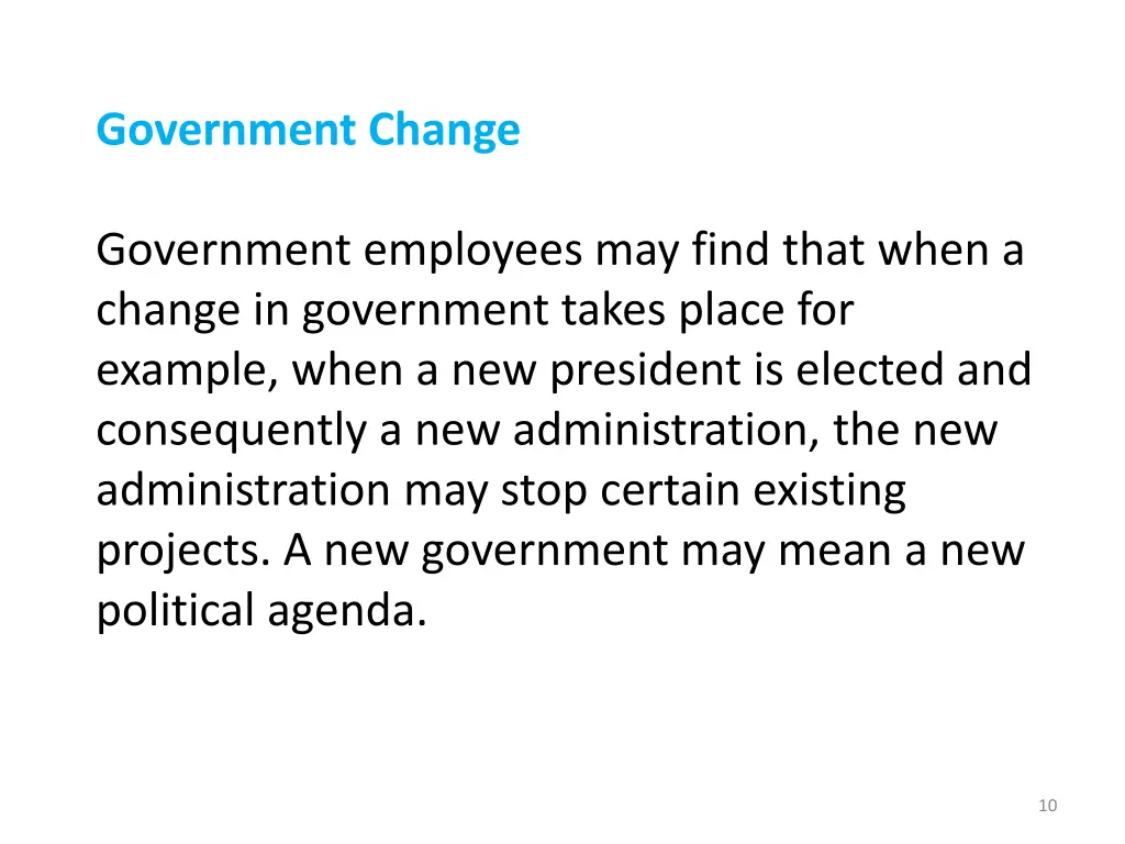 government change