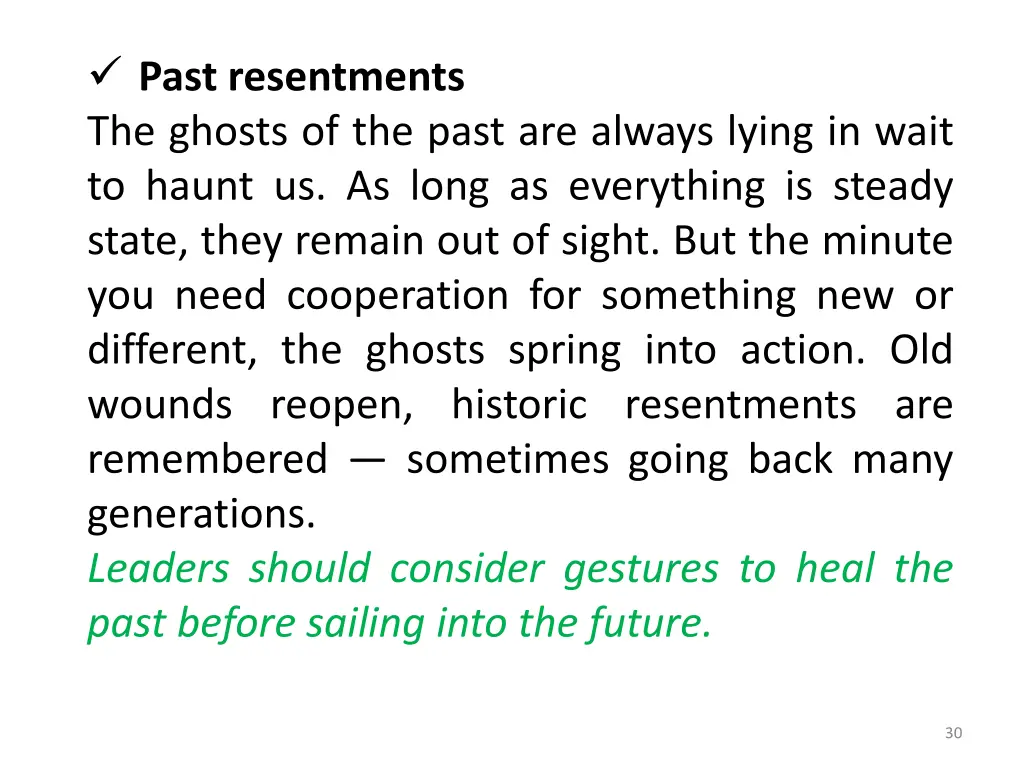 past resentments the ghosts of the past