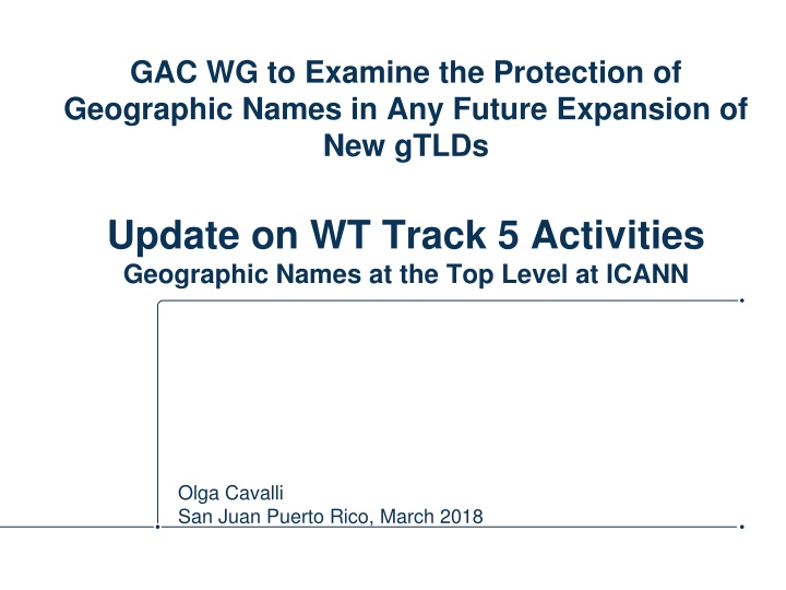 gac wg to examine the protection of geographic
