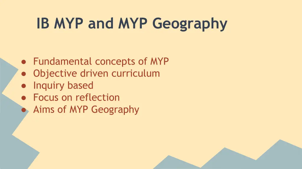 ib myp and myp geography