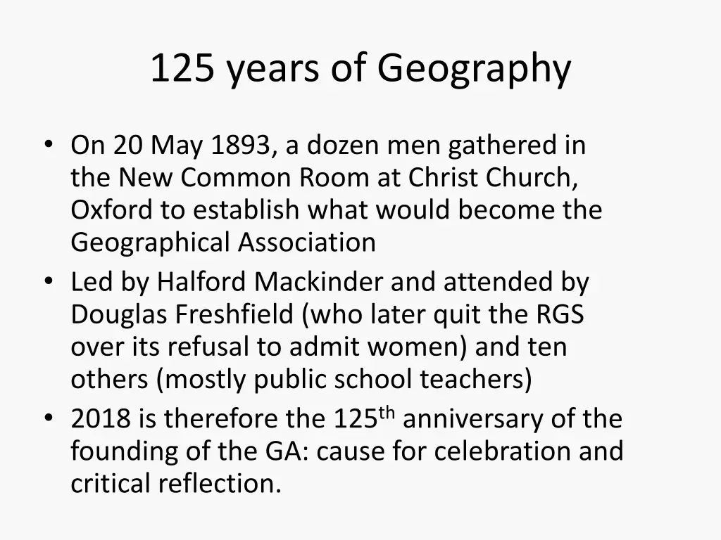 125 years of geography 1